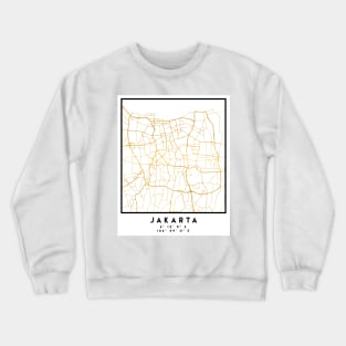 JAKARTA INDONESIA CITY STREET MAP ART Crewneck Sweatshirt